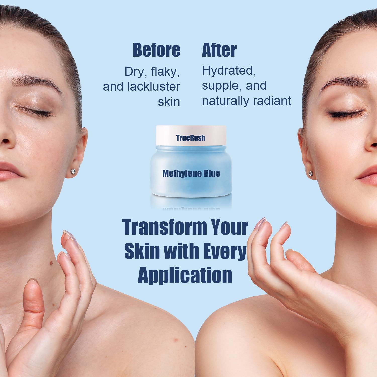 Methylene Blue Whipped Grass Fed Beef Tallow Balm | Organic Anti-Aging Moisturizer | Full-Body Hydrator for Skin, Face & Body | Soothing Cream for Dryness, Irritation & All Skin Types (1.7oz) - Image 5