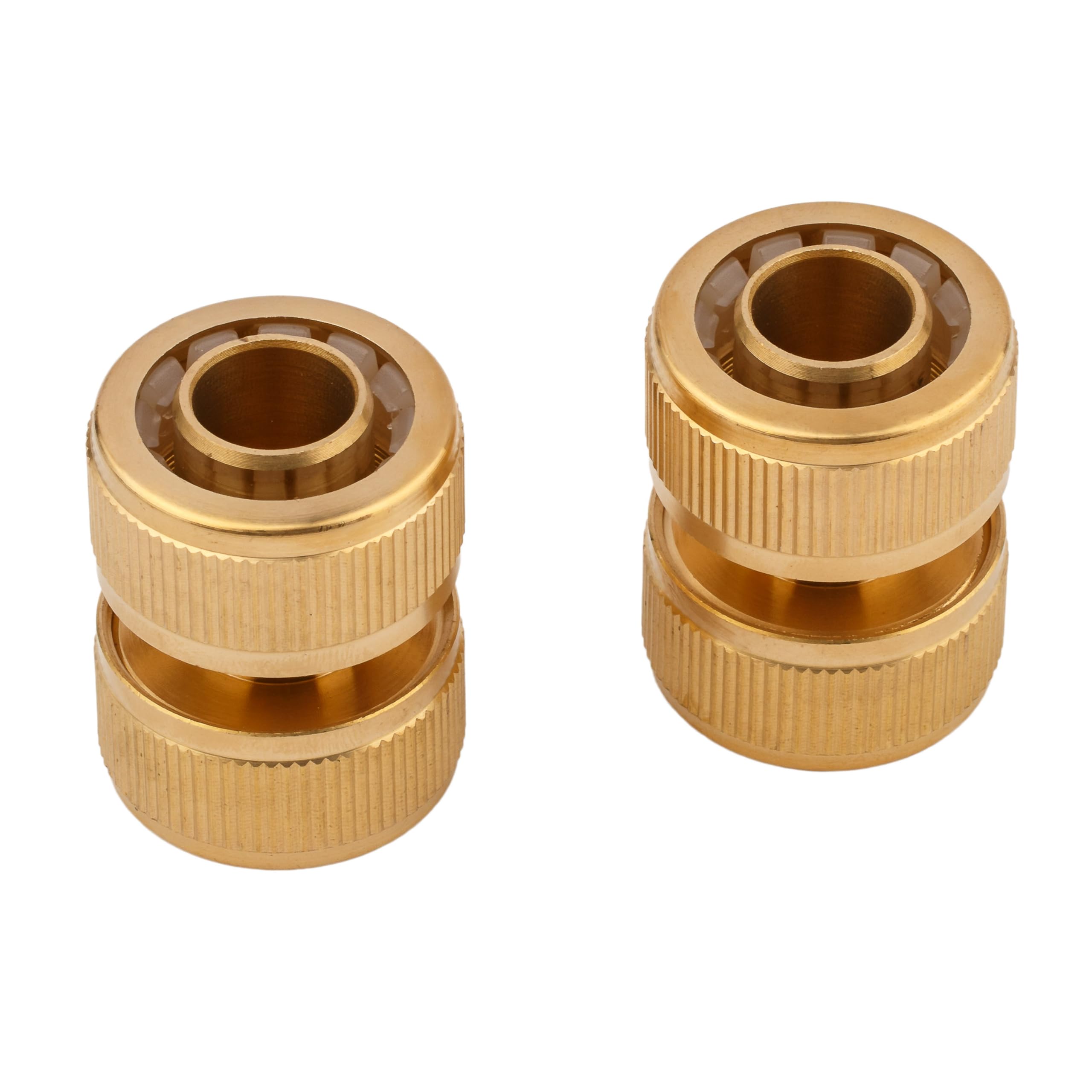 MIVOS 2 x Brass Hose Coupling for 3/4 Inch (19 mm) Hoses, Garden Hose Connector, 2 X Hose Connectors 3/4, 2 x Schlauchanschluss 3/4"