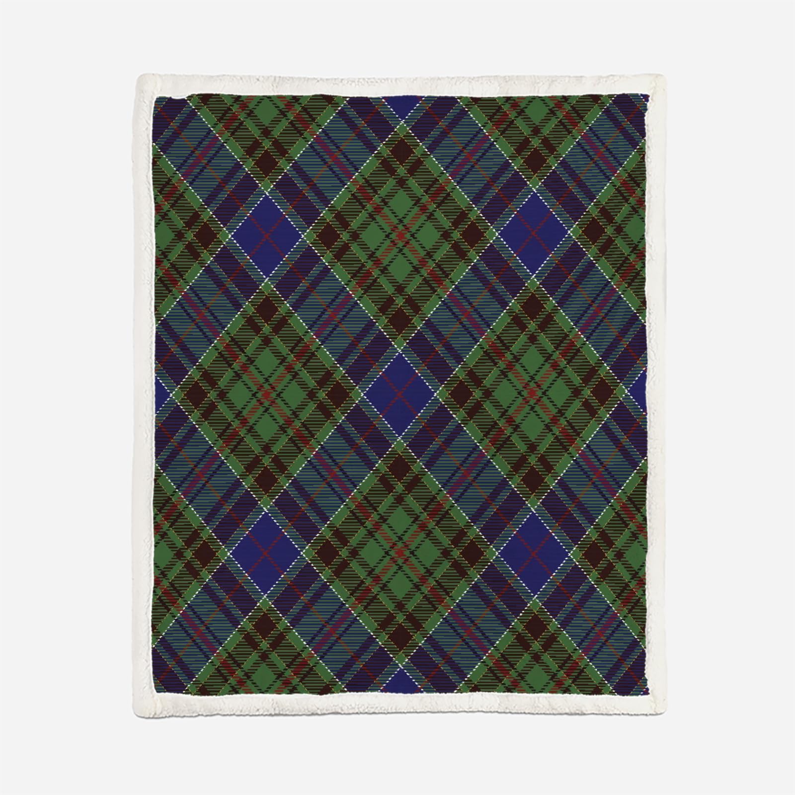 Treillis Couverture de Confort 130X150 cm 3D Plaid Couverture Treillis Microfibre Chaud Doux Jeté de Canapé Moelleux et Salon Chambre Sherpa Blanket（Style 39-10）