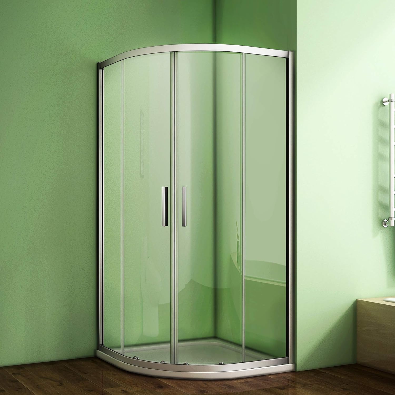Perfect 760x760mm Quadrant Sliding Door Screen Glass Corner Cubicle