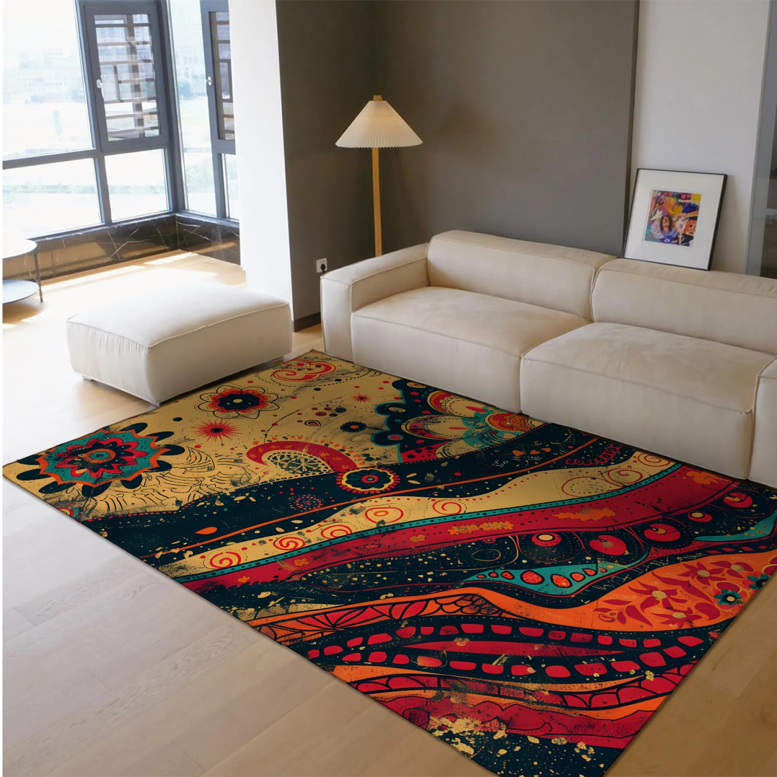 Amazon | LAIZIHOME ニュートラルウォッシャブルラグ 180x240cm