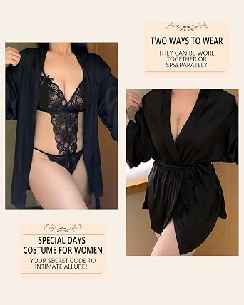 txsrbsj Women Lingerie One-Piece Lace Bodysuit Lingerie Outfits - Adjustable Strap