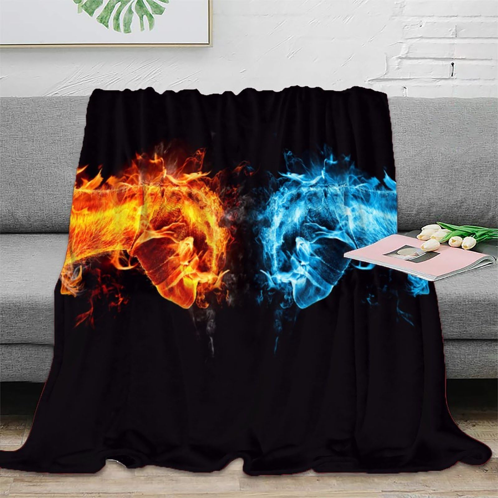 Couverture de voyage compacte 150x200cm style fantastique idéale pour camping et soirées bivouac