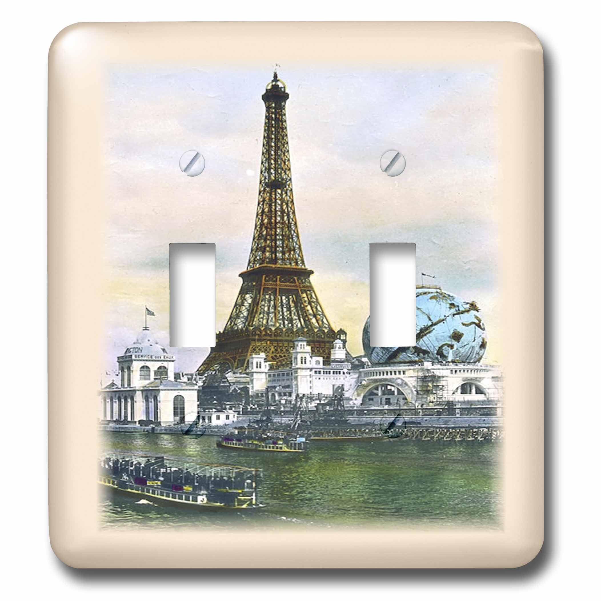 Interruptor doble decorativo para sustituir placas viejas con arte de París