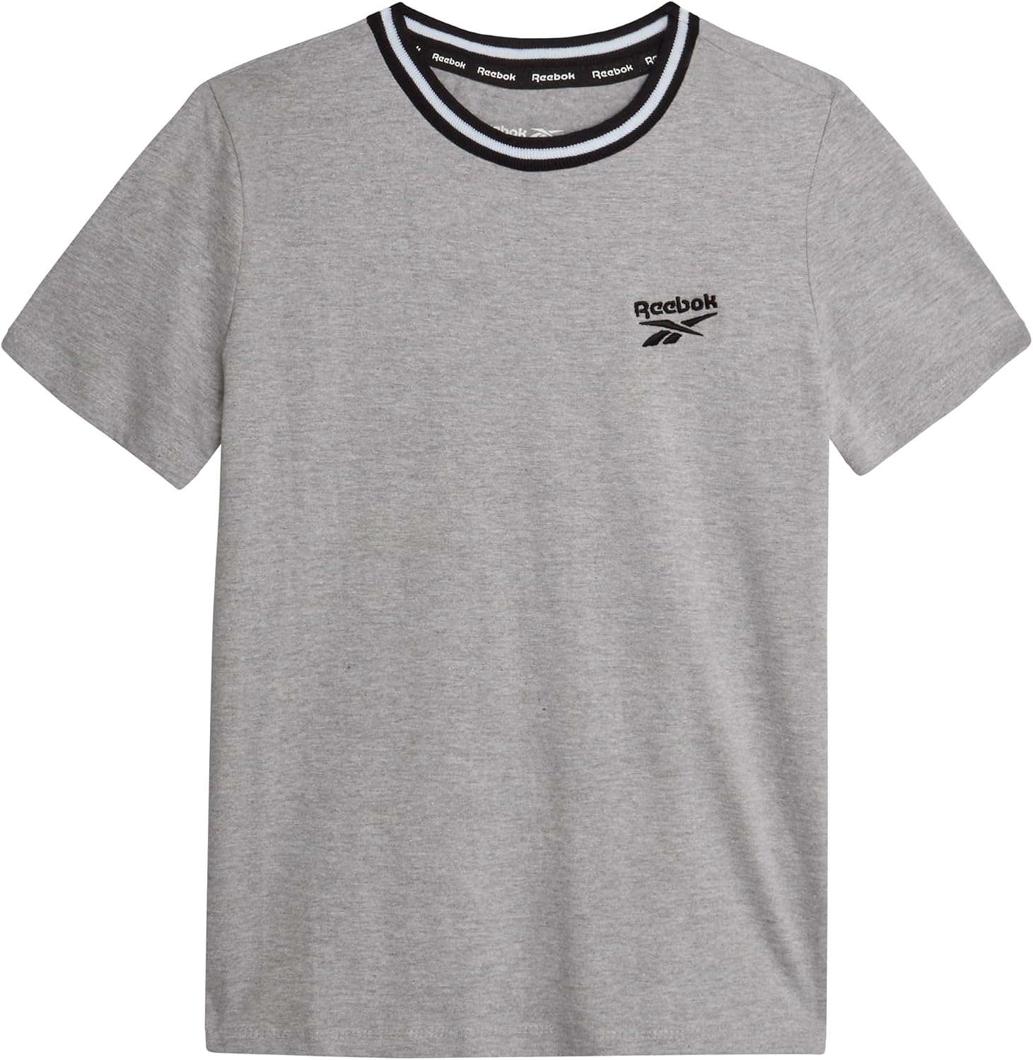 Reebok Boys' Short Sleeve Tee Shirt - Casual Performance Cotton Crew Neck Logo Graphic Tees for Boys (Sizes: 4-20)