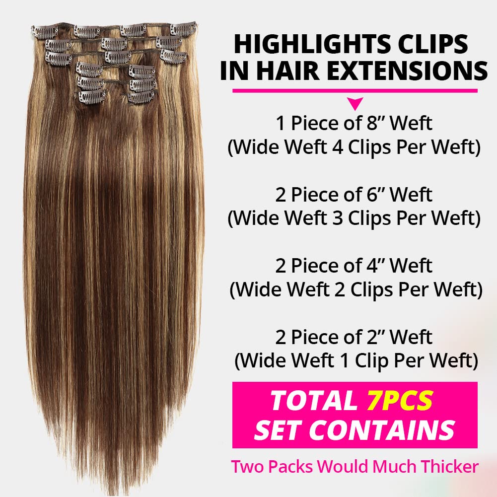 Asteria Hair Clip In Hair Extensions Real Human Hair Women 