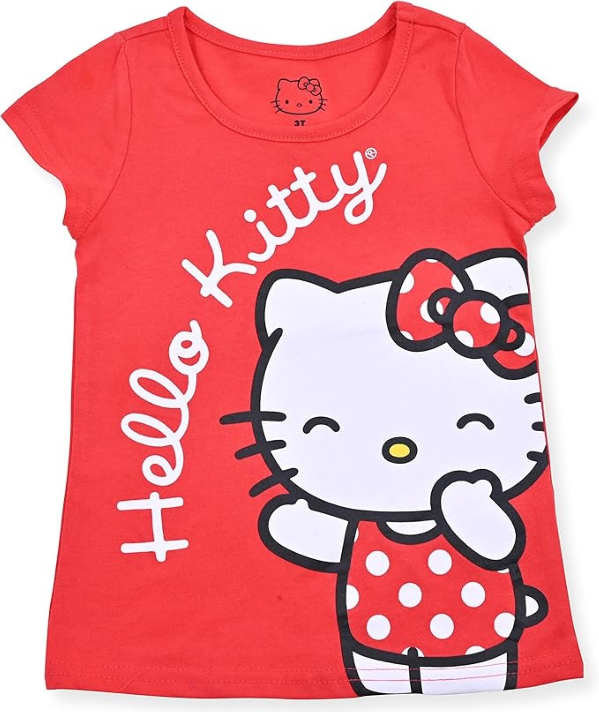 Hello Kitty - Paquete de 3 camisetas de manga corta para niñas y niños grandes