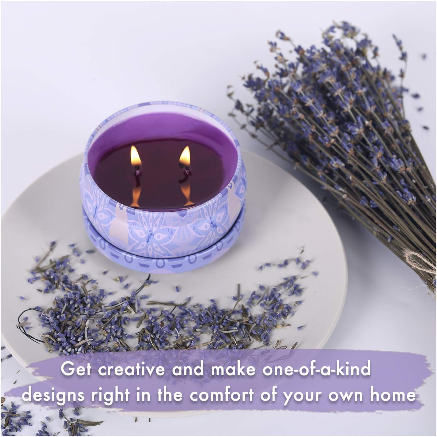 Candle Making Kit, Arts and Craft Supplies for Adults, Kids, Soy Wax, Cotton Wicks, Tins & More