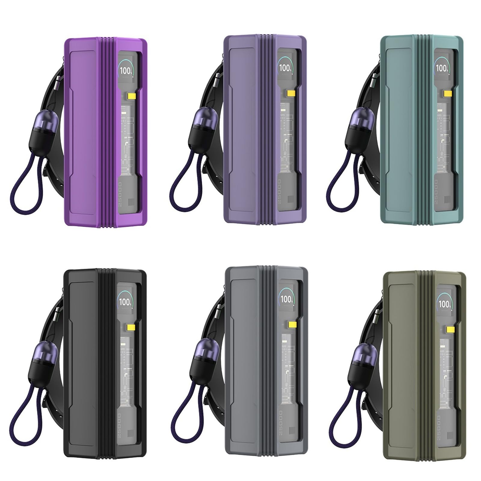 Funda protectora para móvil de 25000 mAh con agarre antideslizante, funda de batería, funda para viajes de negocios, uso de transporte público