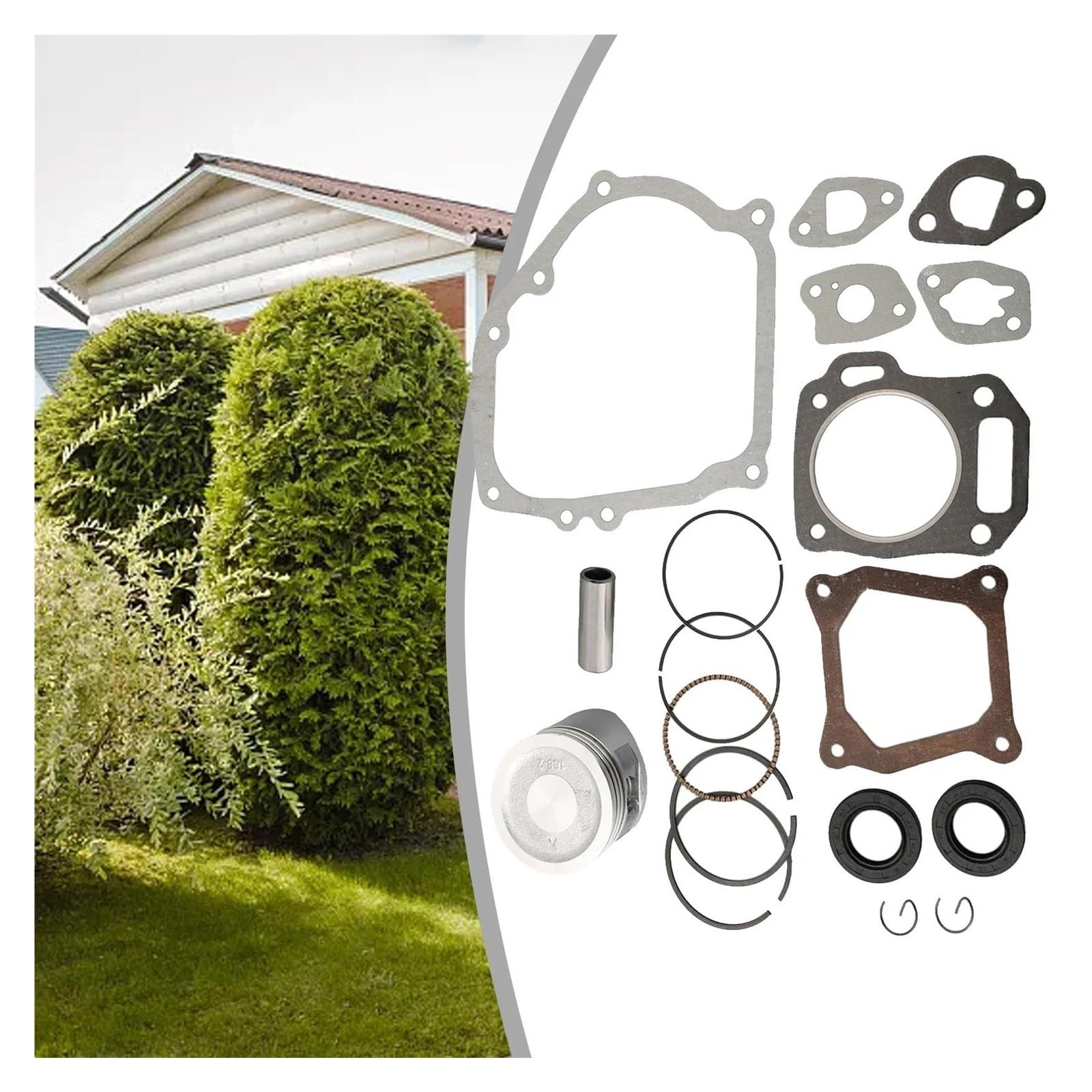 Kit cilindro pistone per decespugliatore Per Ho&nd&a GX160 GX200 168F Kit di ricostruzione guarnizione anello pistone paraolio decespugliatore generatore a benzina a quattro tempi