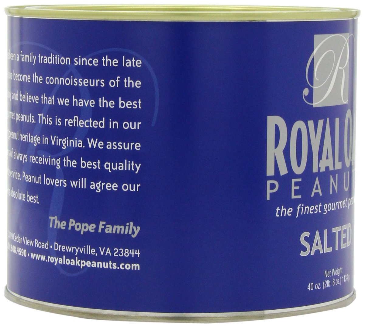 Royal Oak Gourmet Virginia Salted Peanuts, 40-Ounce Tins (Pack of 2)