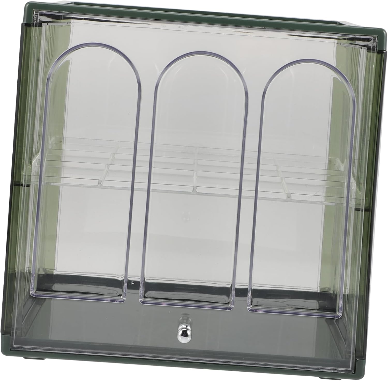 Double Layer Acrylic Cup Storage Box with Base for Organization