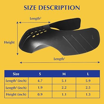 KHG Crease Protector Shoe Guard for Sneakers: Air Force Jordans Dunks, 2 Pairs Anti Crease Shoe Protector for Men Women Kids, Black + White, Large (Men' s 8.5-14)