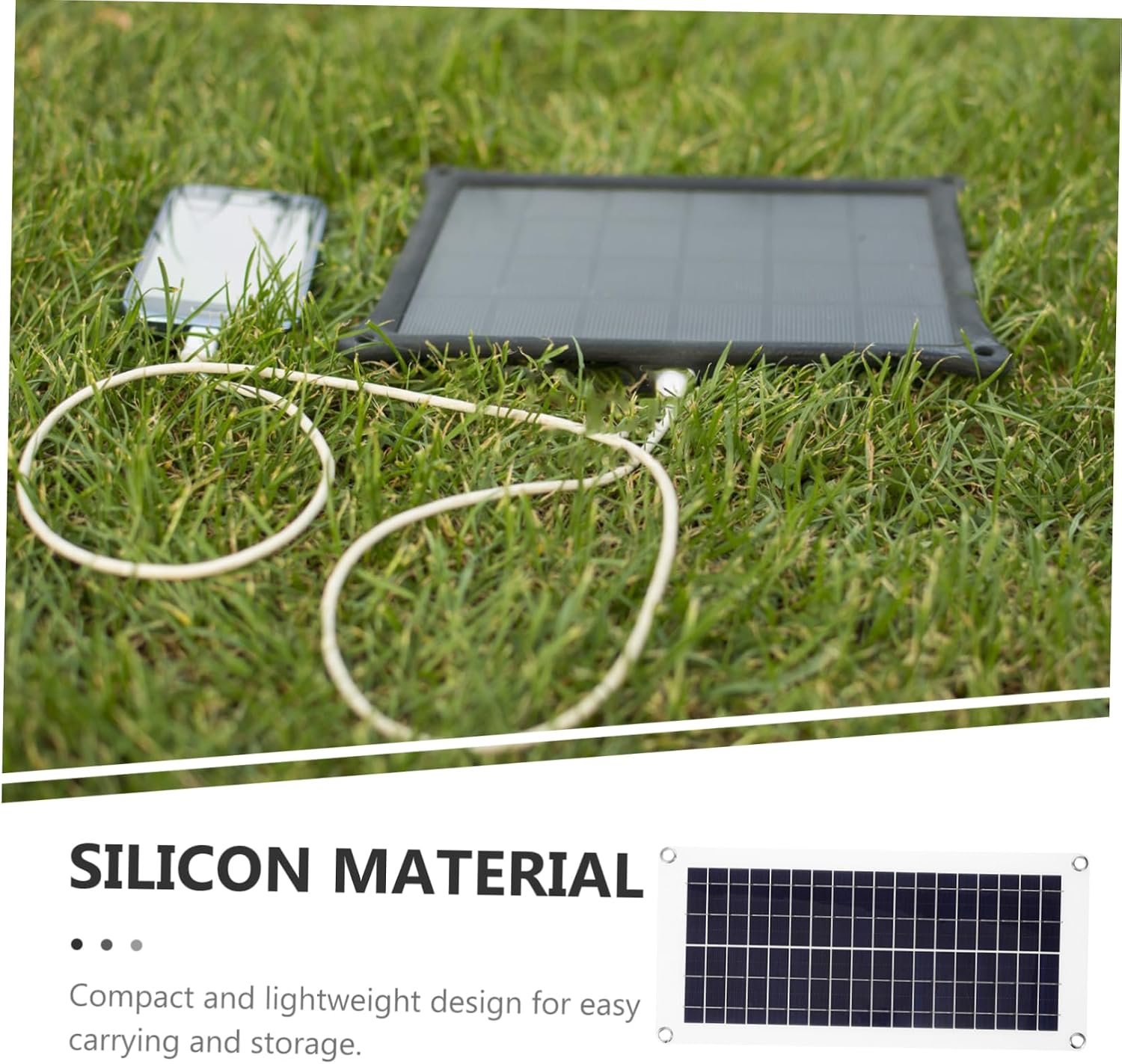 TOYANDONA Portable Solar Panel Charger Lightweight Outdoor Power Bank for Phones Cars Devices High Efficiency Charging Durable Design for Camping Travel