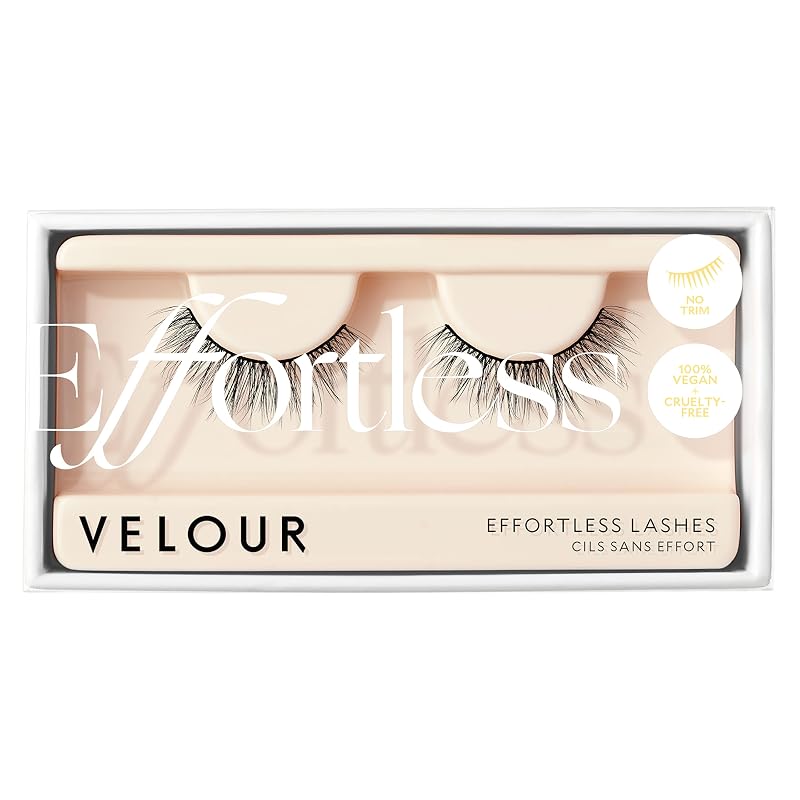 Cílios postiços VELOUR Effortless Minimalist, faixa pré-cortada, 1 par