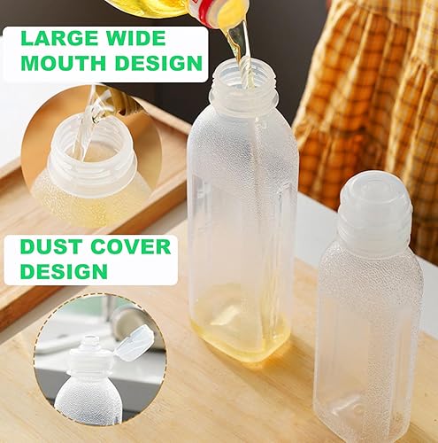 Miniatura 3 de WAYDA Botellas exprimibles para condimentos, paquete de 6 botellas exprimibles para salsas, recipiente de aderezo de ensalada de ketchup, botellas