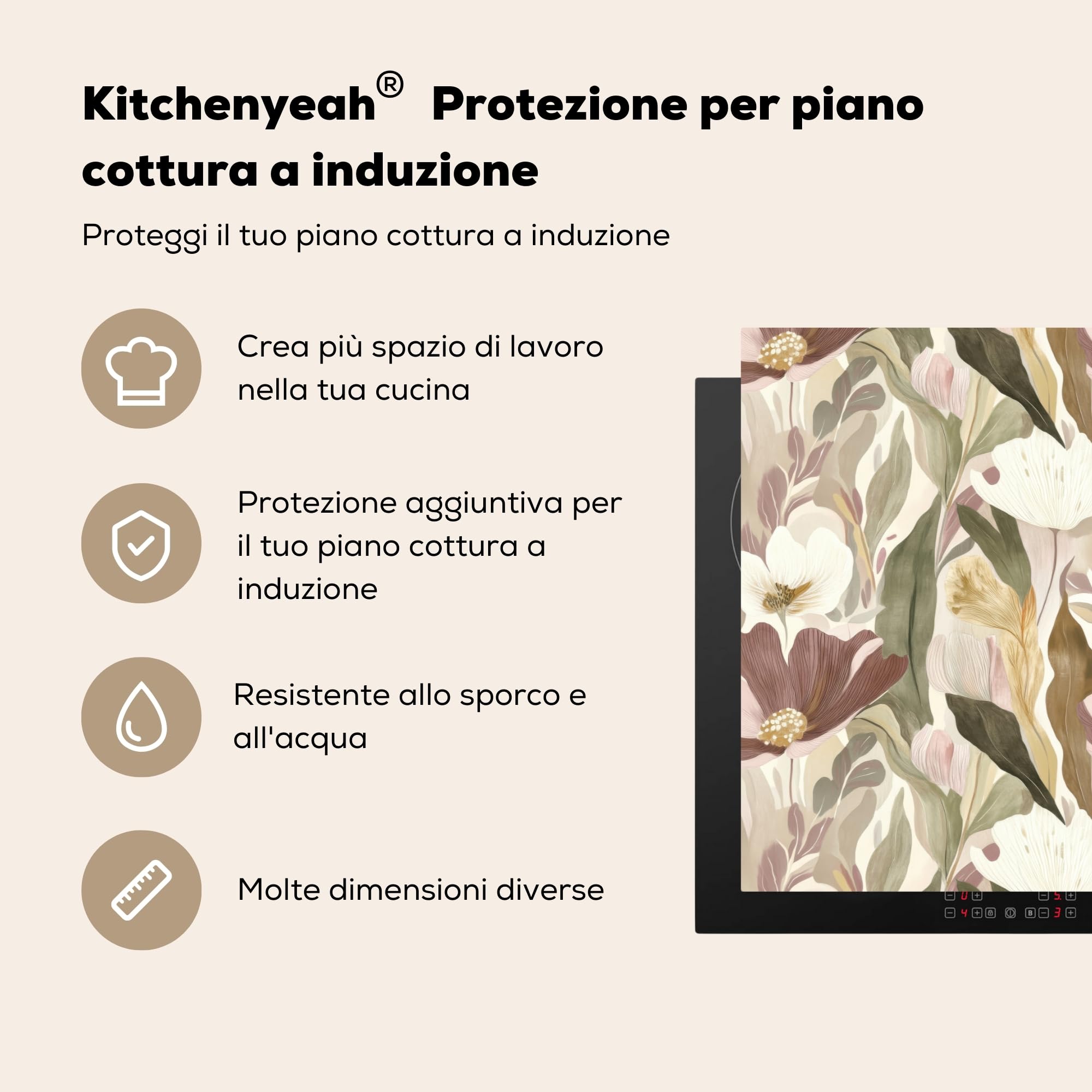 KitchenYeah© Copri Piano Induzione Cucina Coprifornelli Copertura