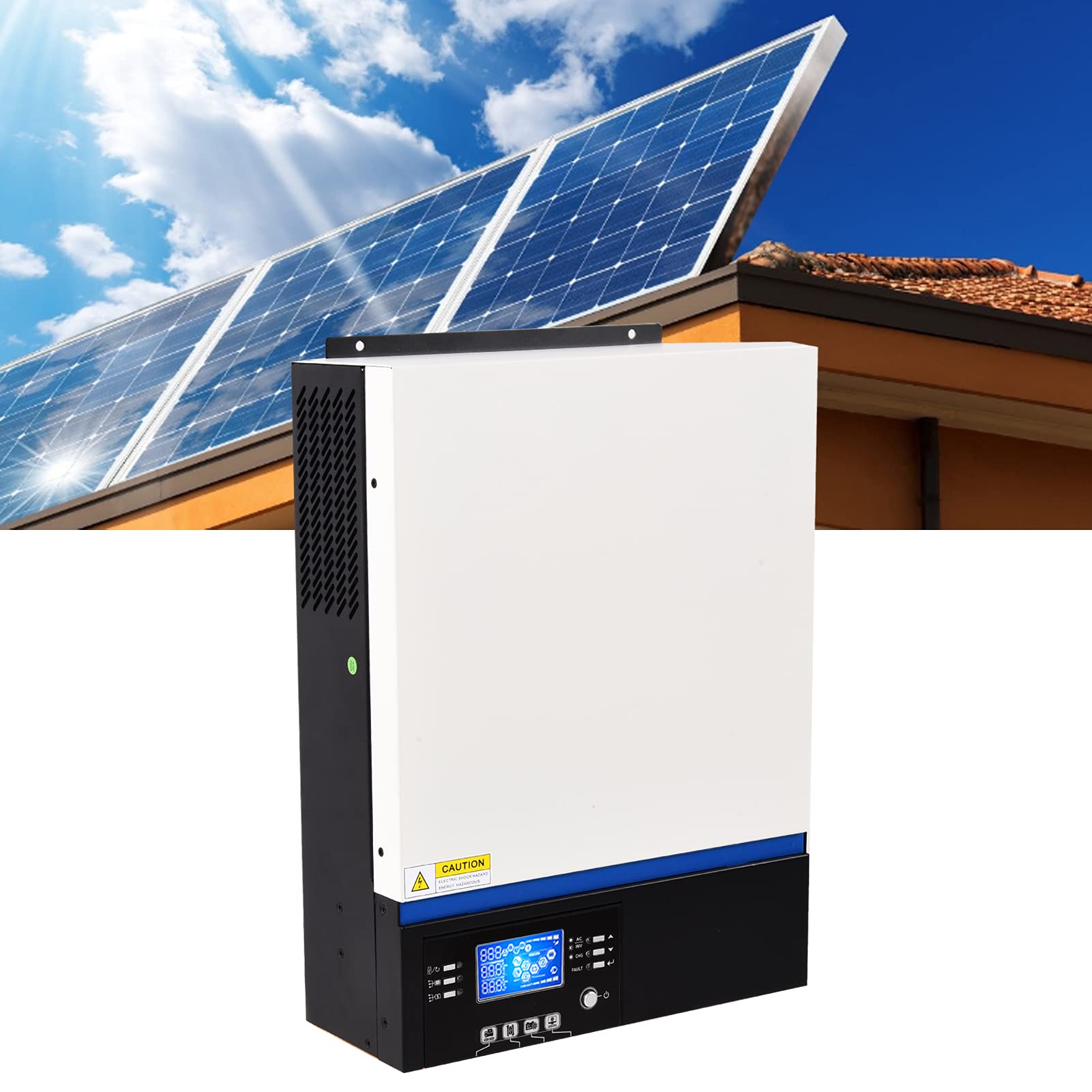 5000W Solar Off Grid Inverter Hochwertiger Reiner Sinus-Wechselrichter 80A MPPT-Laderegler 230VAC POW-VM5K-III Für Wohnmobile Gartenhaus