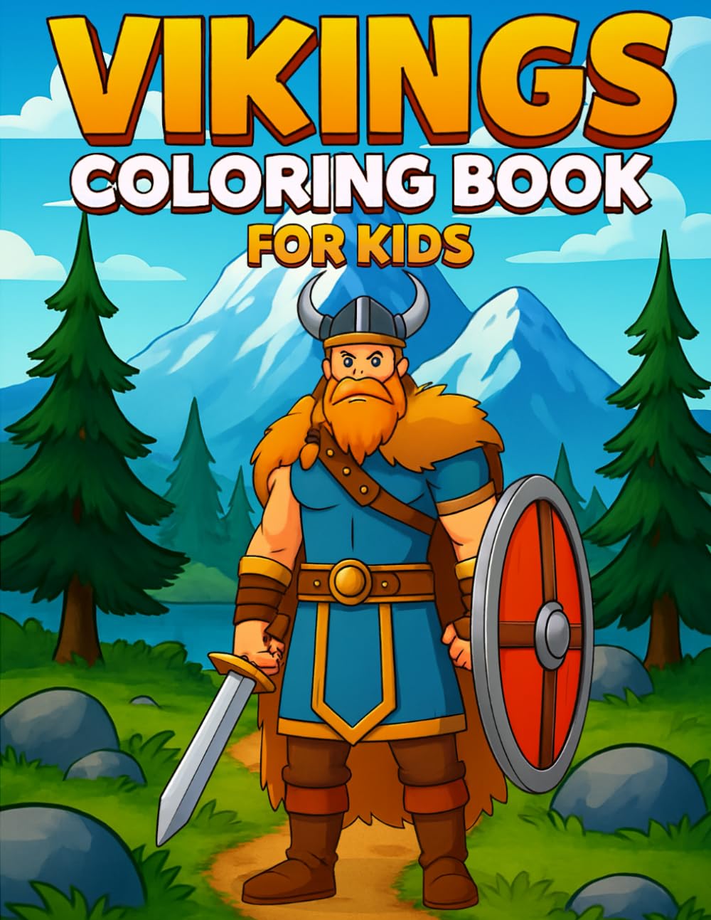 Vikings Coloring Book for Kids: Explore the Viking Age Through Coloring — Norse Warriors, Viking Ships, Nordic Scenes, and More!