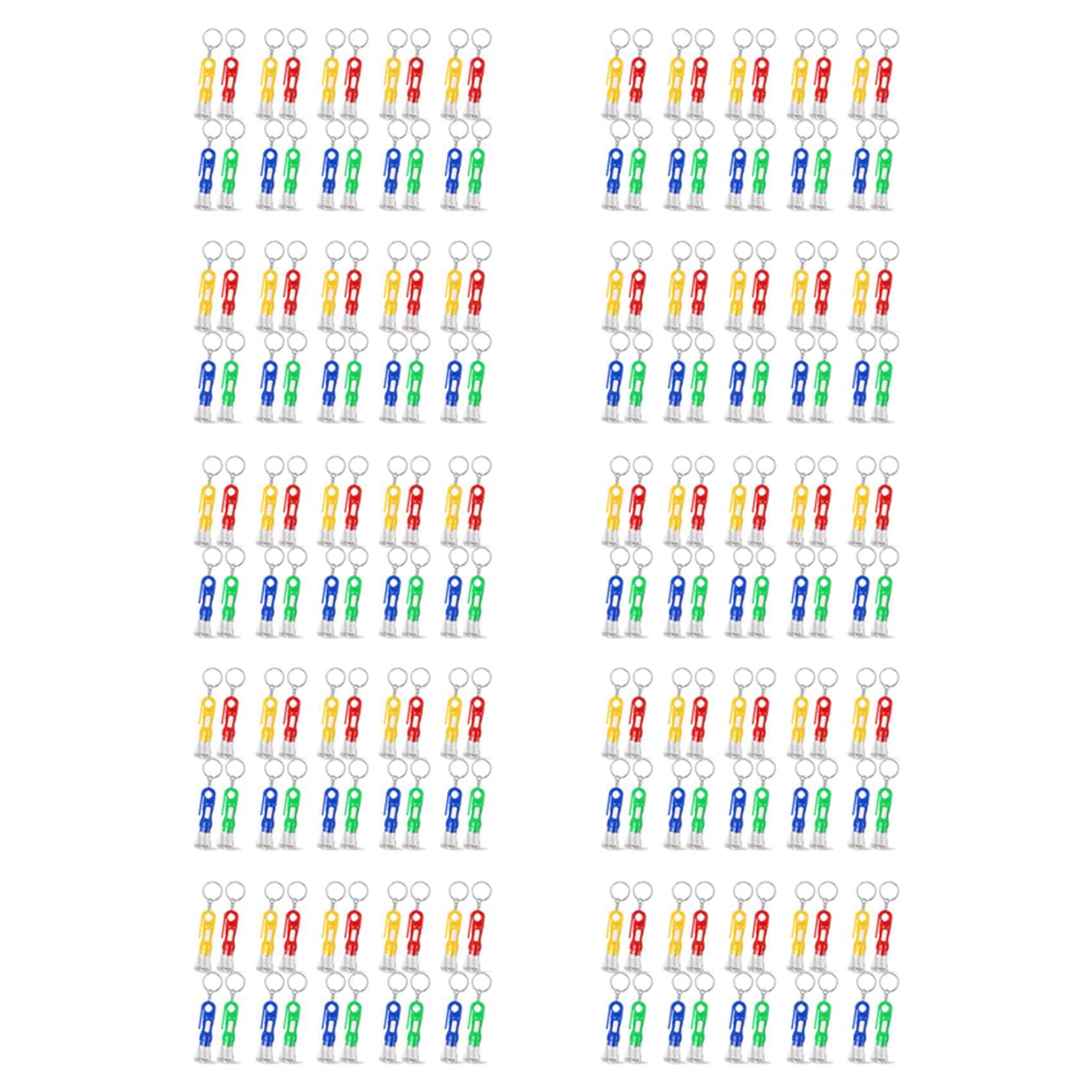 Hndhbfgrt 200Pcs Mini Flashlight Keychain Bulk for Kids Assorted Colors Torch Keyring Flashlights LED Keychain Camping Party Favor