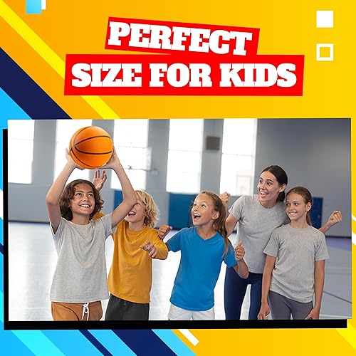 Miniatura 14 de Bedwina Mini Basketballs - (2 or 4 Pack) - Rubber 7 Inch, Size 3 - Mini Hoop Outdoor Basketball Set for Small Hoops Indoor & Outdoor Pool Parties -