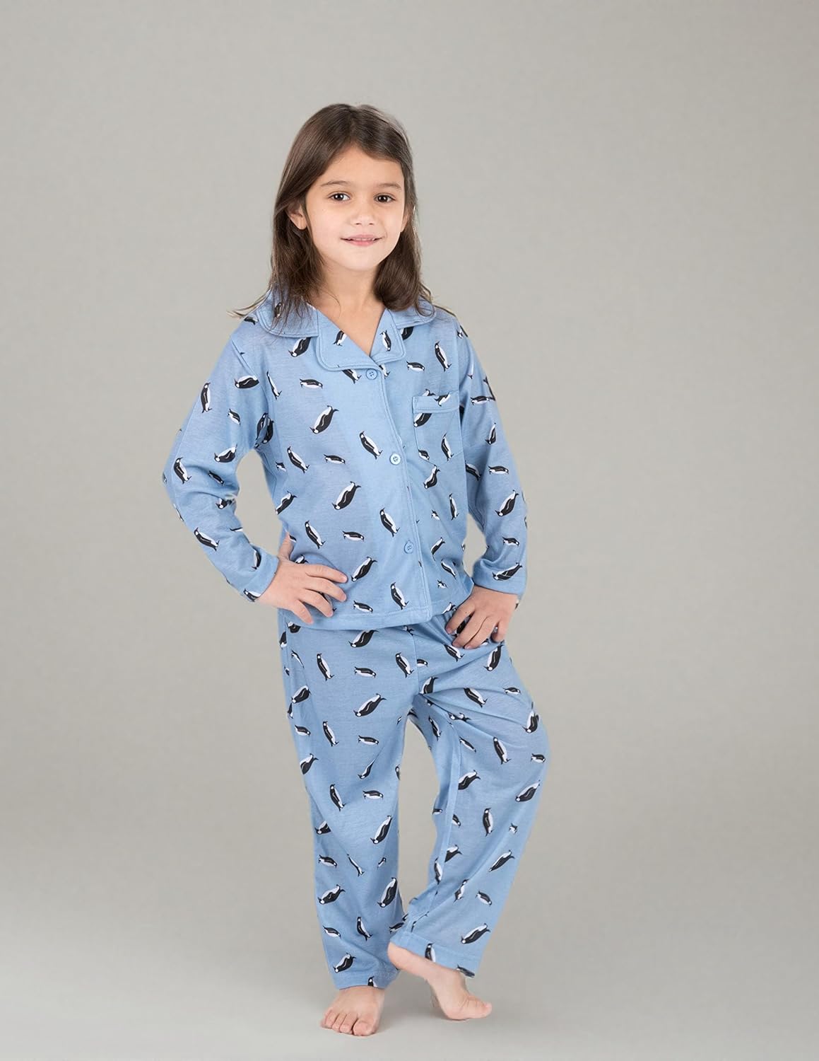 Leveret Kids Button Down Pajamas Boys & Girls 2 Piece Christmas Pajama Set (Size 2-14 Years) - Image 6
