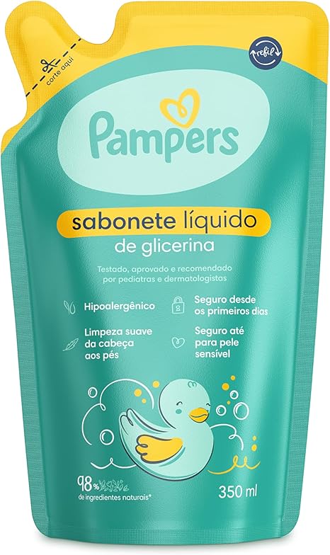 PAMPERS REFIL SABONETE LÍQUIDO GLICERINA 350ml Menor preço em PAMPERS REFIL SABONETE LÍQUIDO GLICERINA 350ml