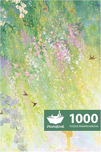 Miniatura 15 de MOMIBOOK Rompecabezas para adultos de 1000 piezas Rompecabezas de jardín de la tarde, imagen de pintura primaveral difícil desafiante duro imposible