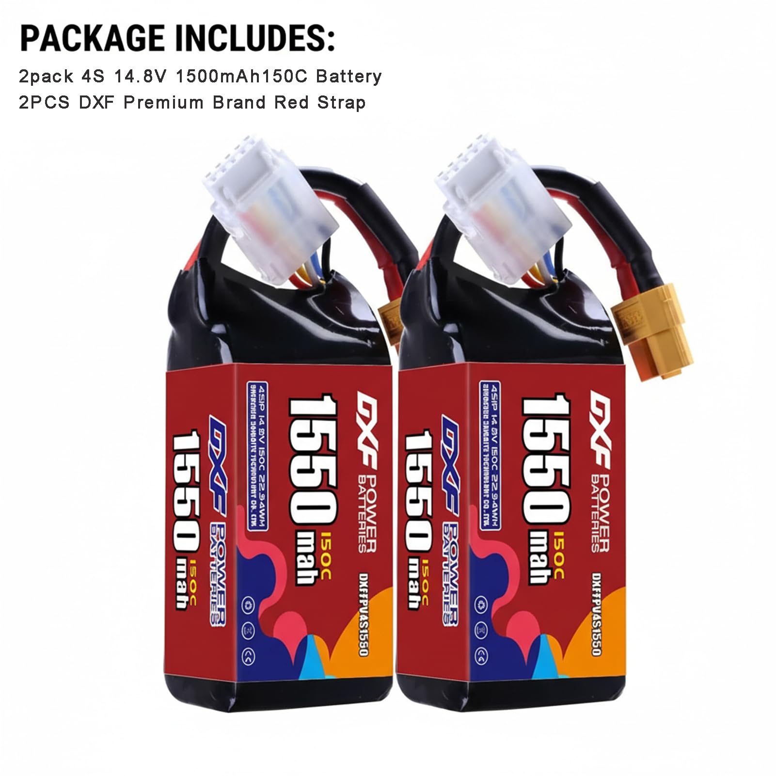 DXF Li-HV7.6V140C4400mAhバッテリー 4個セット DXF Li-HV7.6V140C4400mAhバッテリー 4個セット DXF Li-HV7