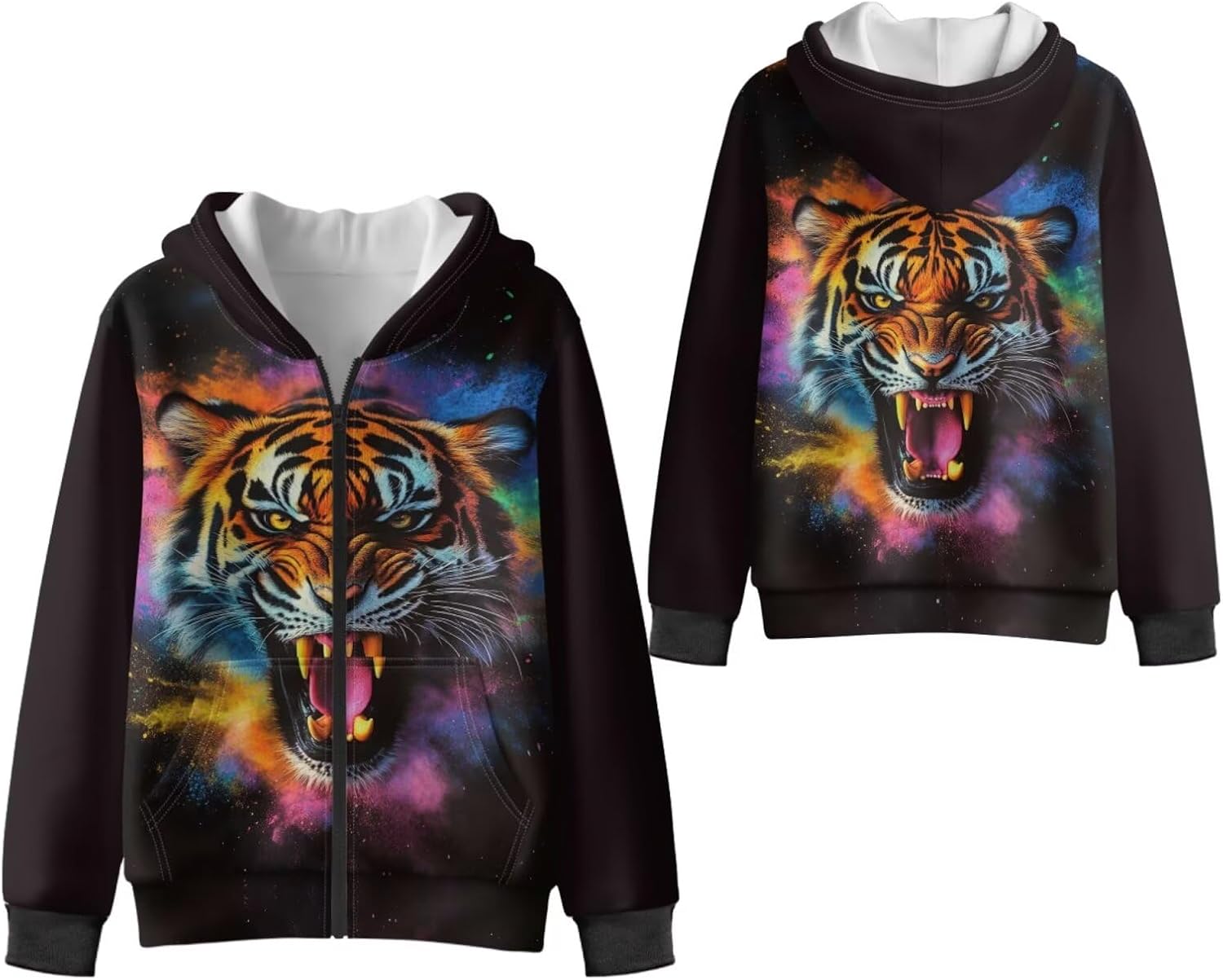 Boys Long Sleeve Hoodies Winter Fleece Zip Up Hooded Hoodies 6-16Y Kids Clothes