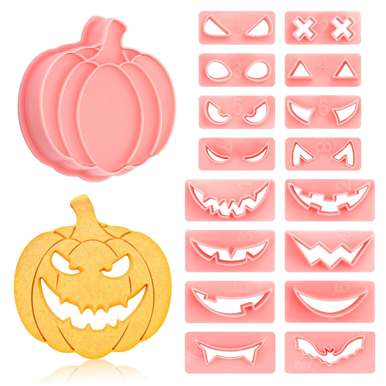 3D Citrouille Emporte, 20 Pcs Emporte Pièces Fantôme