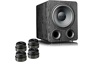 PB-1000 Pro – Ported 12-Inch Subwoofer and 4-Pack SVS SoundPath Subwoofer Isolation...