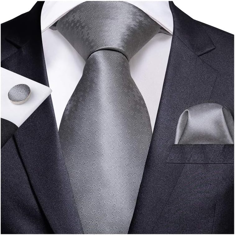 Fashion Men Tie Silk Wedding Tie for Men Designer Gift Tie Set(C)