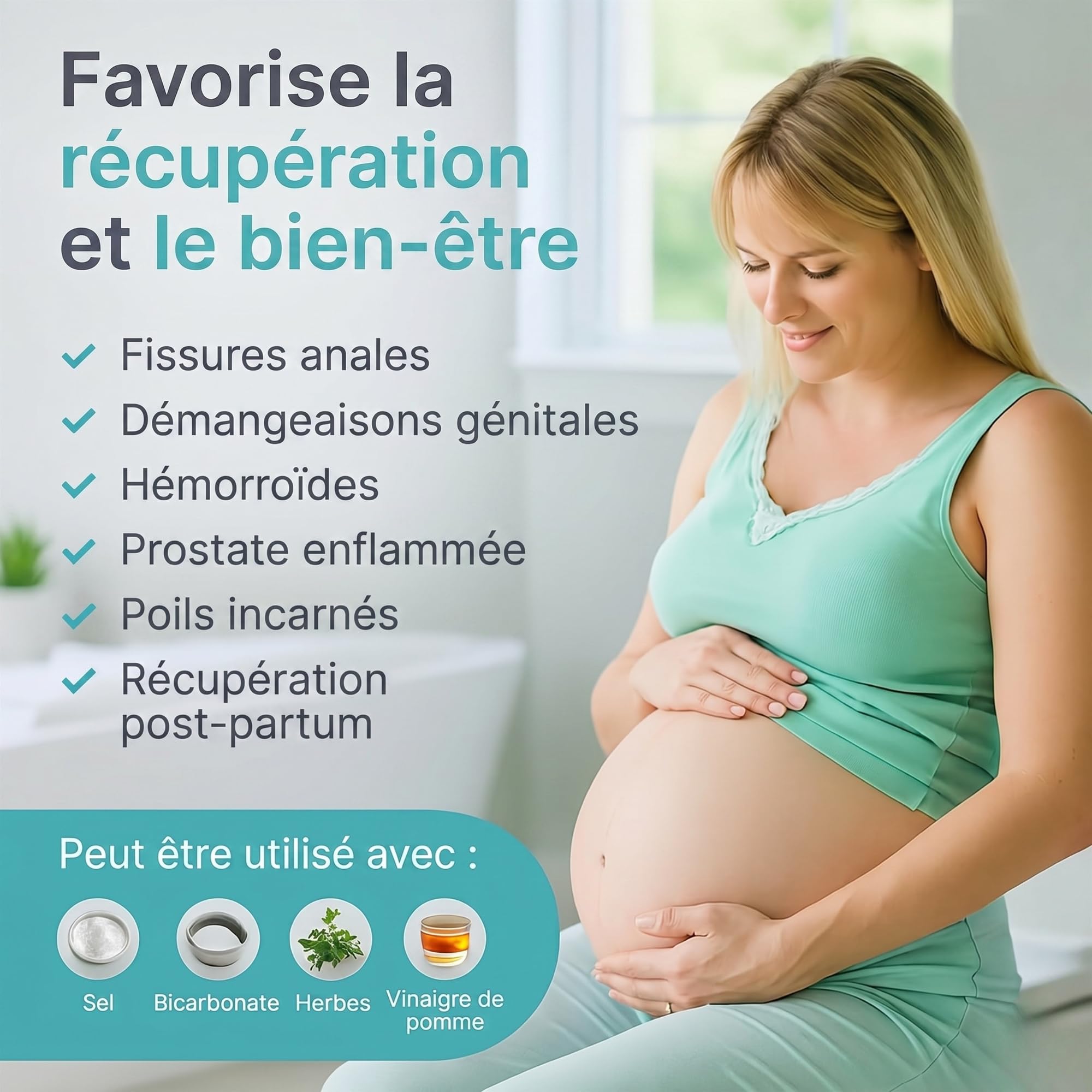 Bidet pour toilettes - Sitz Bath-Basin Hémorroïdes Bidet portable pour bain de siège adulte avec décharge pour soins post-partum, soulagement périnéal, femmes enceintes et personnes âgées