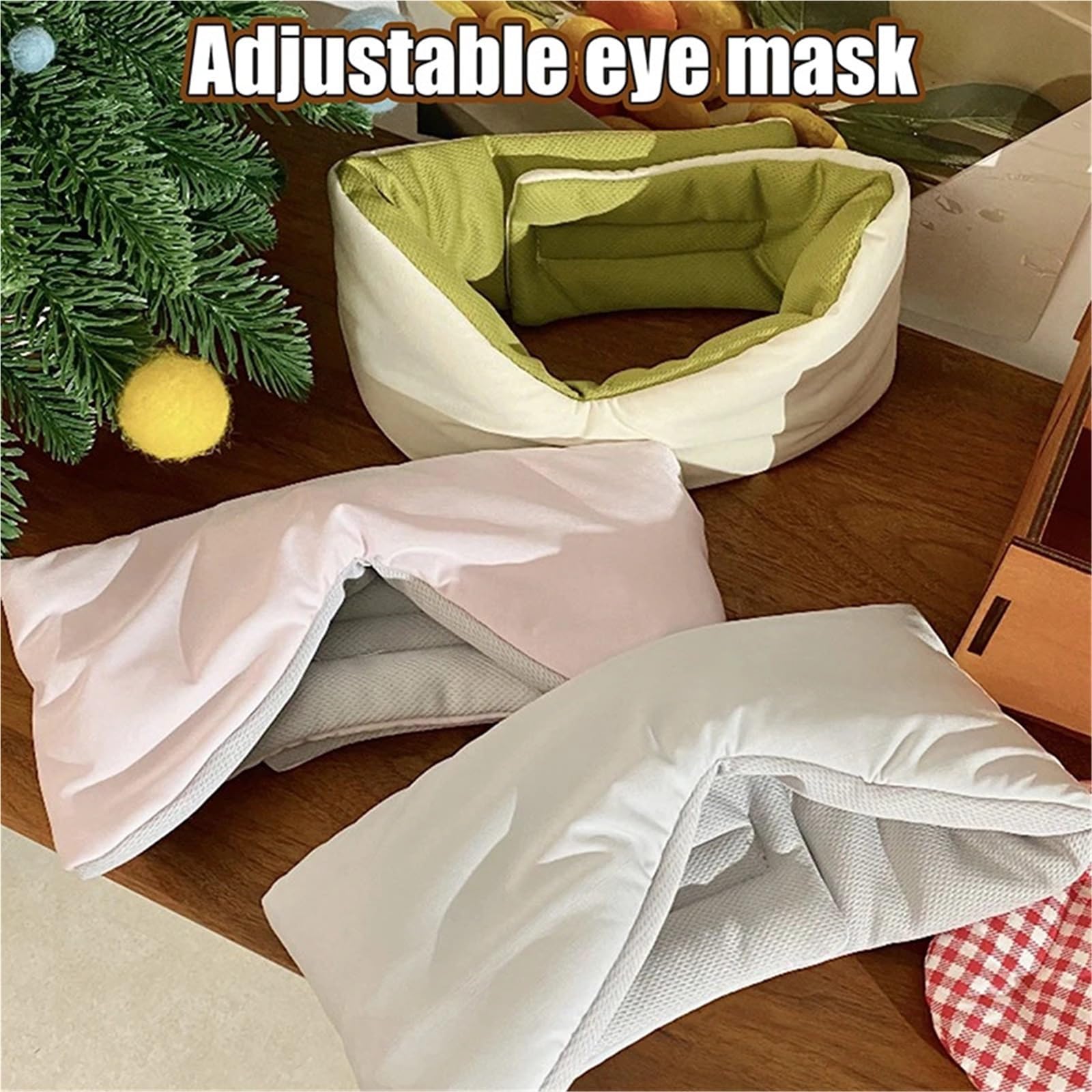 Maschera Oculare Peso Maschera for gli occhi ponderata for dormire, bloccare la luce, gravità, pressione delicata, benda for il sonno, visiera, relax da viaggio(A3)