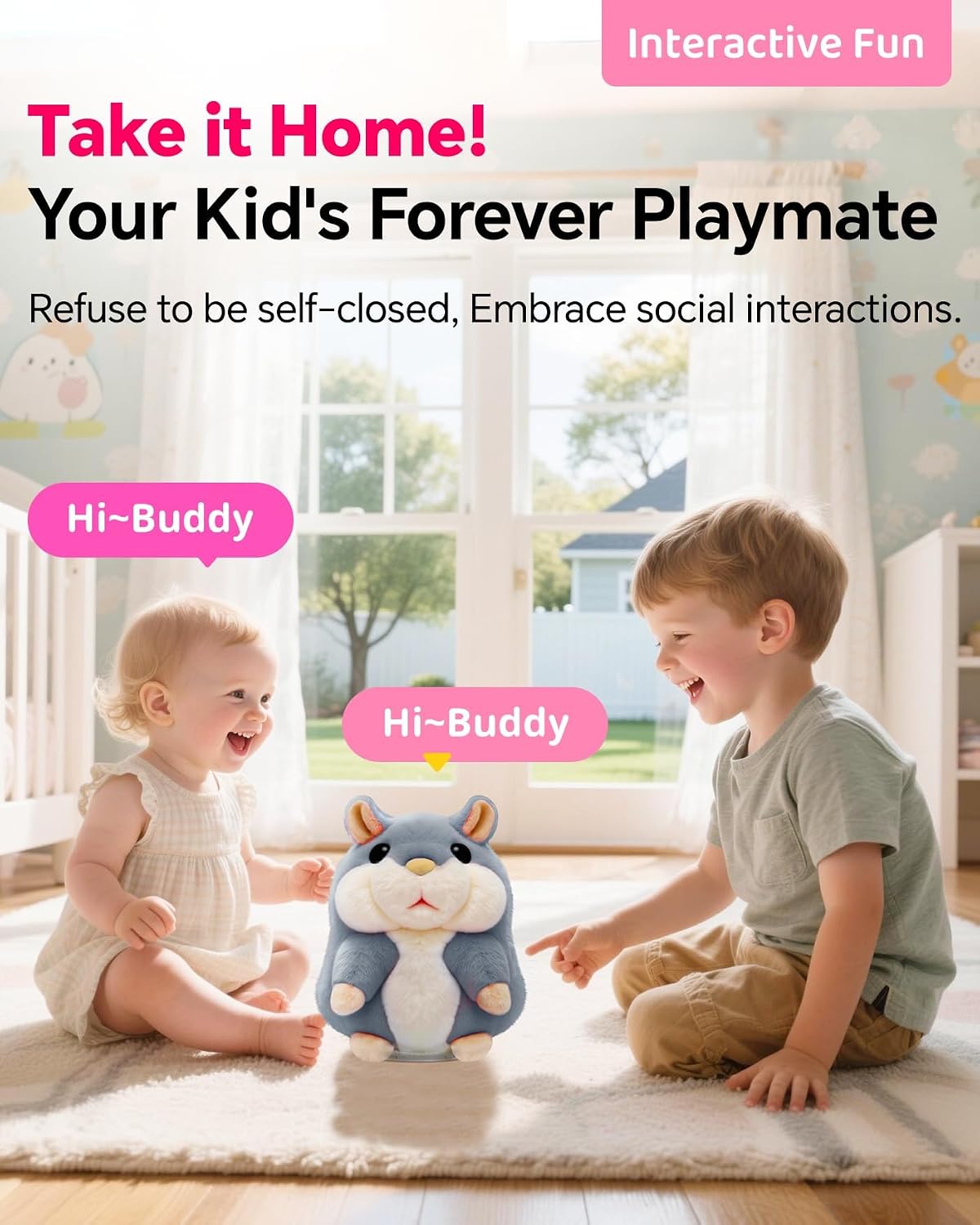 Tworiver Talking Hamster Toy Interactive Plush