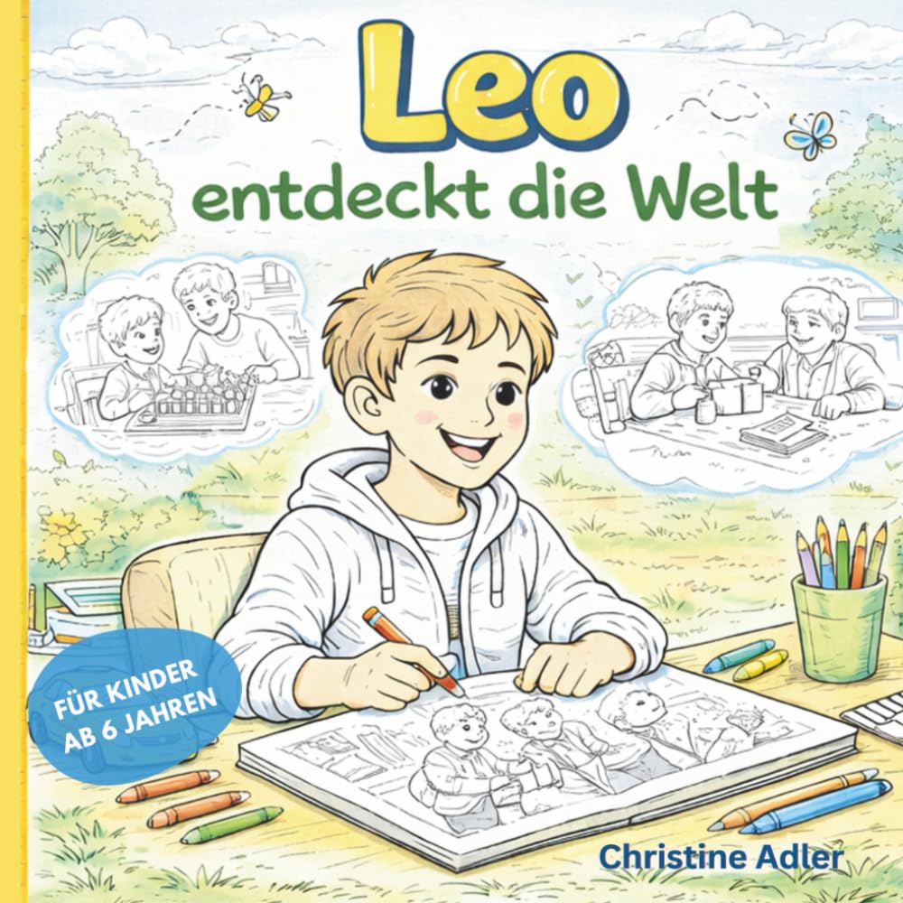 Leo entdeckt die Welt: Ein Ausmalbuch mit alltäglichen Szenen, Gefühlen und kleinen Momenten des Lebens