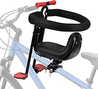Ercabikker Front Mounted Kids Bike Seat - Child Carrier for Bicycles, Ages 2-4 Years, 55 lbs Capacity, Safe & Comfortable