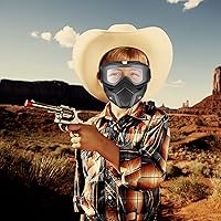 Vista 6 de Máscara Táctica Compatible con Nerf Rival, Apollo, Zeus, Khaos, Atlas, y Artemis Blasters Rival Airsoft Máscara, Máscaras Negras Desmontables