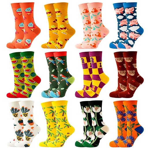 GLCMXMART Fun Socks for Women, Novelty Funny Crazy Cool funky Socks, Food Animal Cute Gifts for Women Girl