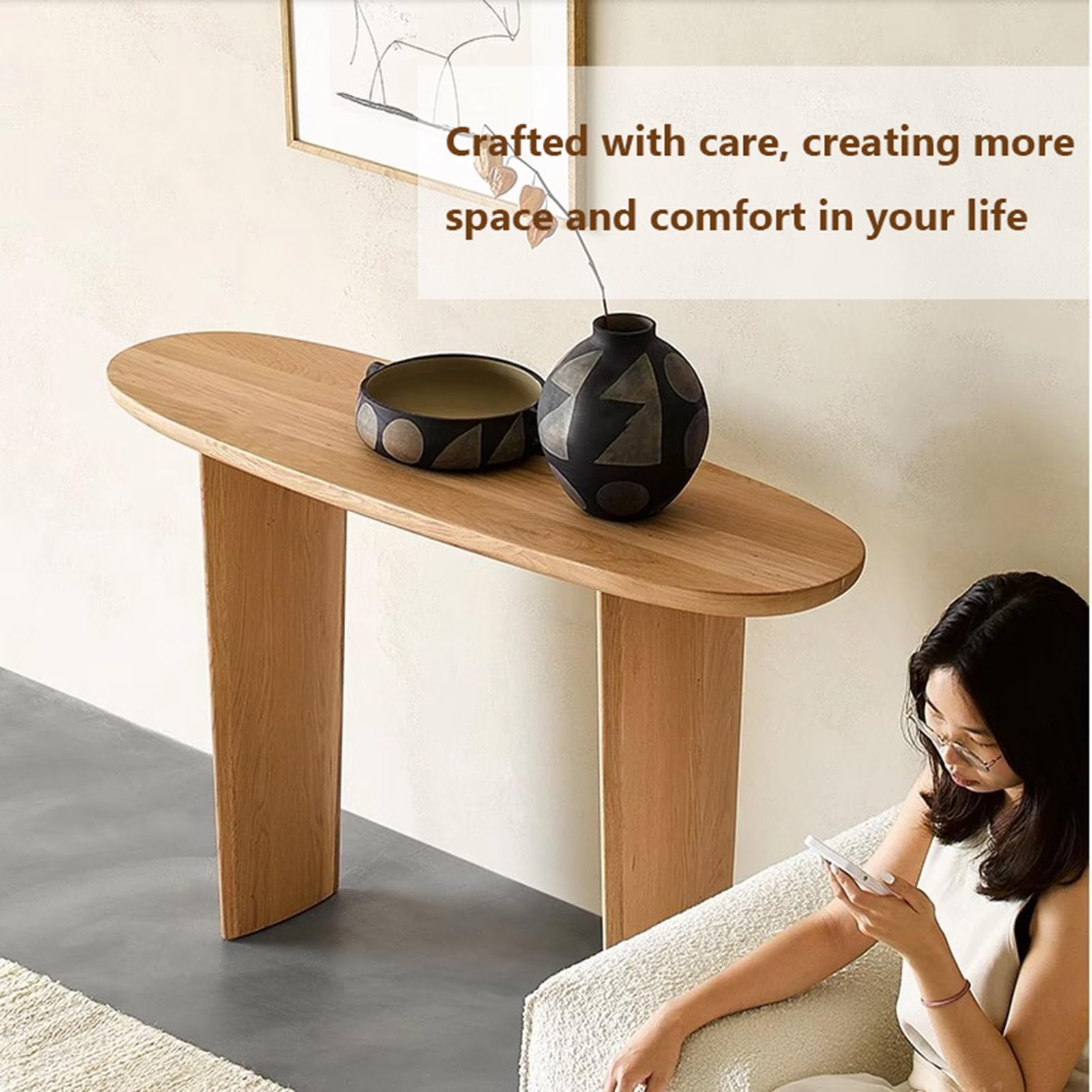 Amazon｜コンソールテーブル パイン材玄関コンソールテーブル