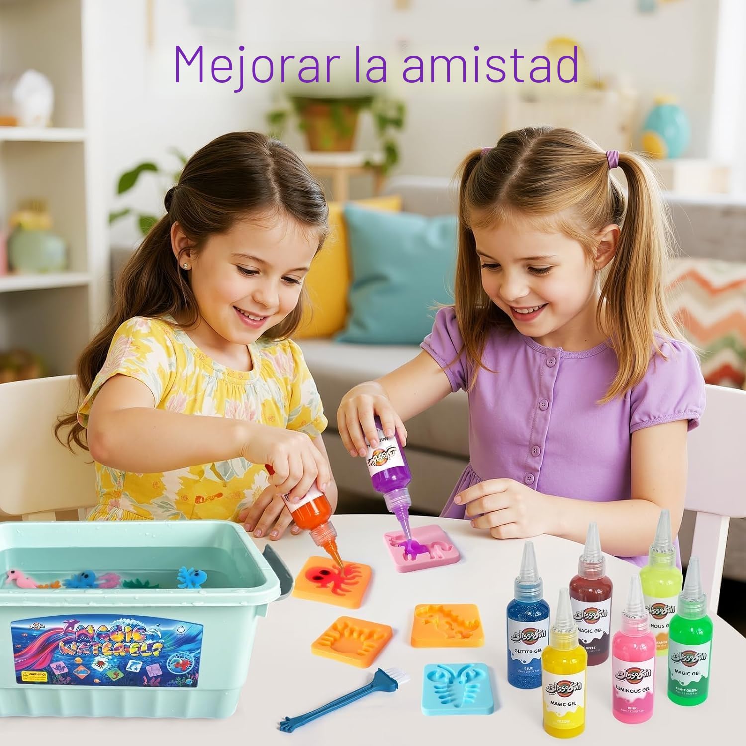 Blissofun Aqua Gelz Set, Juguete de Gel de Agua Mágico 3D DIY, Juego Magic Gel Kit con 24 Colores y 16 Formas, Regalo de Juguete Creativo para niños de 3 años en Adelante, Juguetes niña 4 años