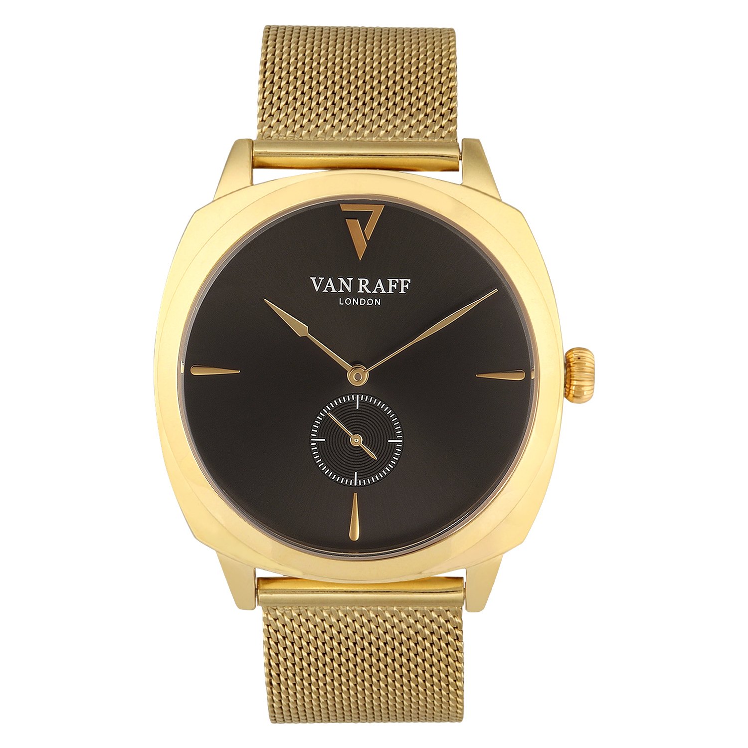 Van Raff Golden Mesh Strap with Black Dial VF1980