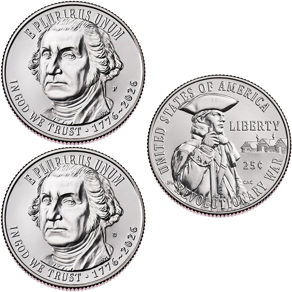 2026 P,D BU 250 Anniversary Semiquincentennial Quarters