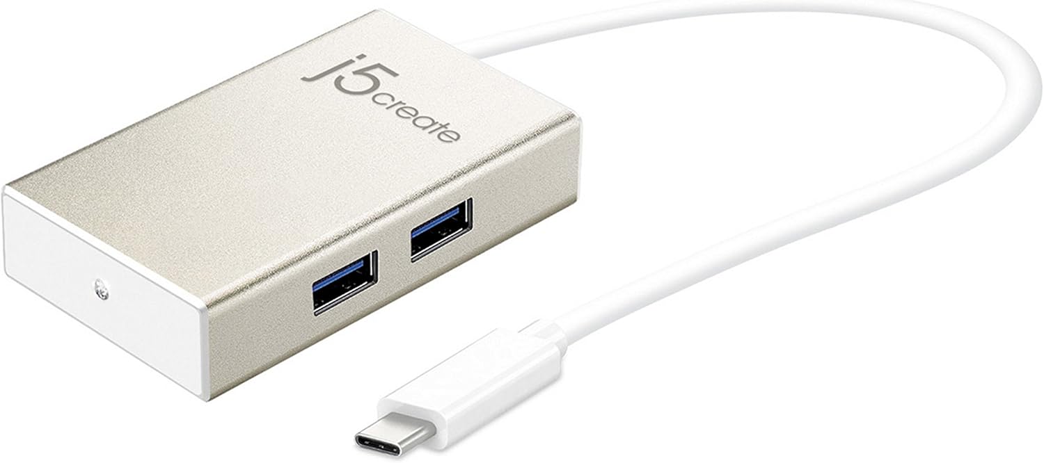 j5create USB Type-C 4-Port Hub, Silver, JCH343