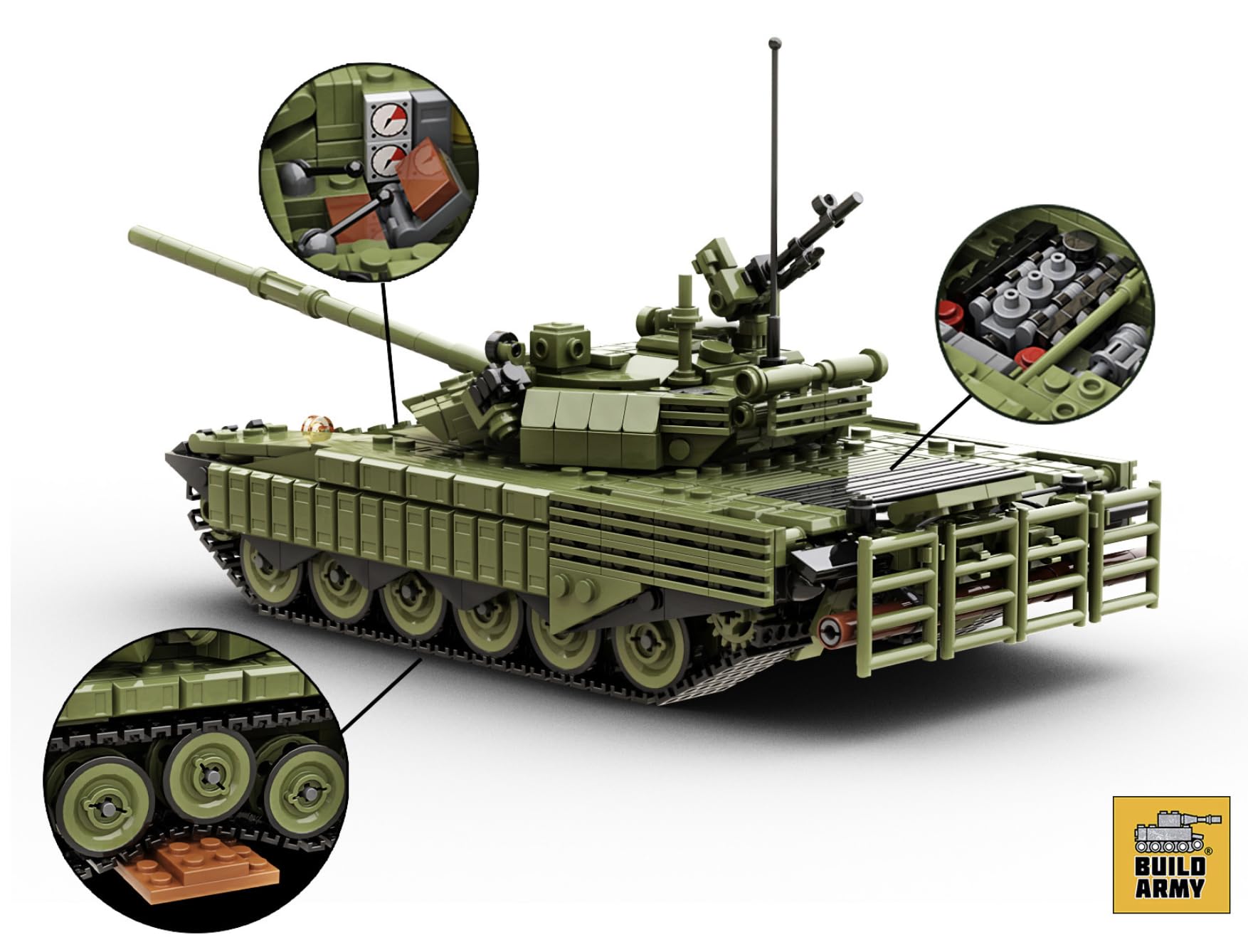 Rosyjski T72 B3 główny czołg bojowy model cegły klocki 1205 szt