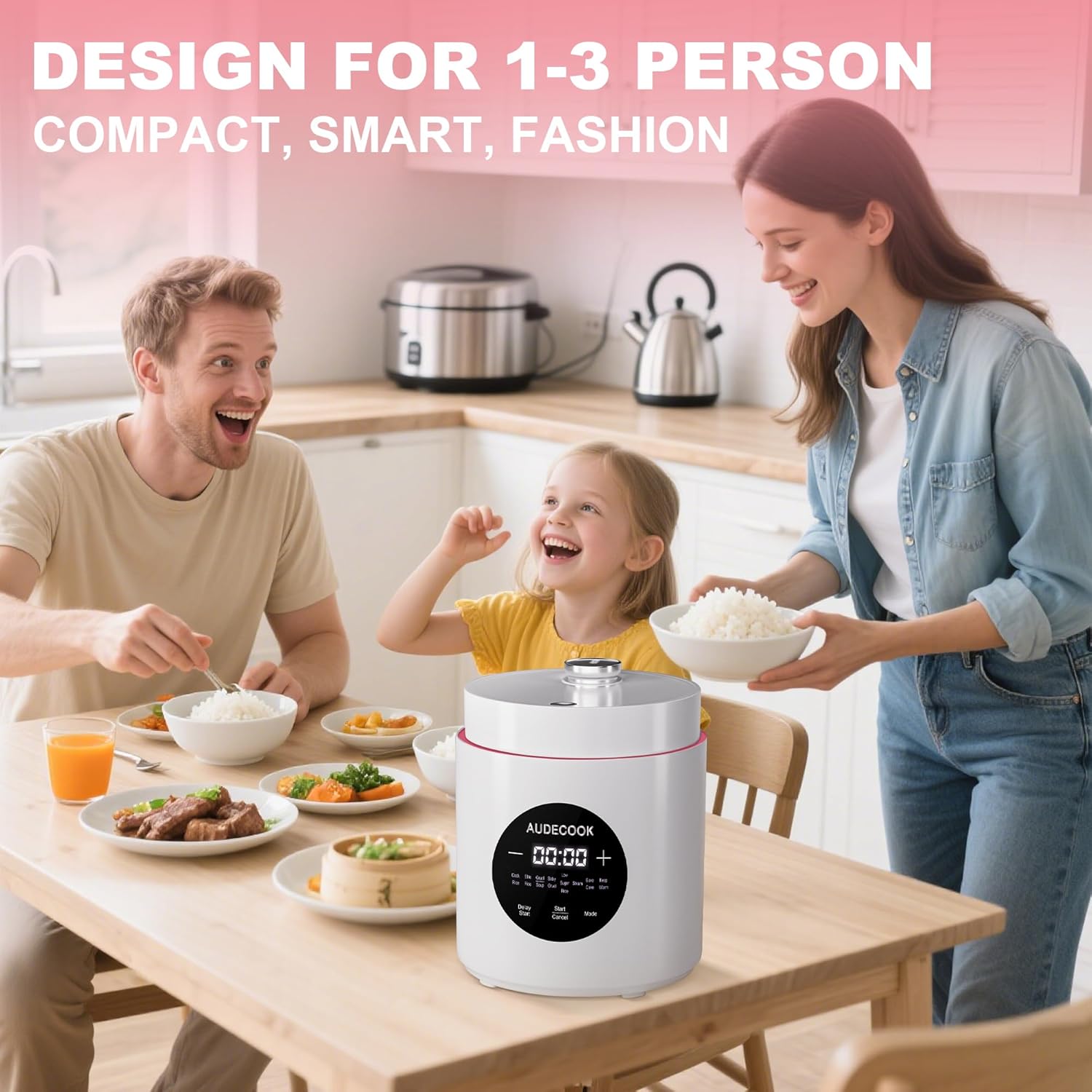 Audecook Rice Cooker for 1-3 Persons