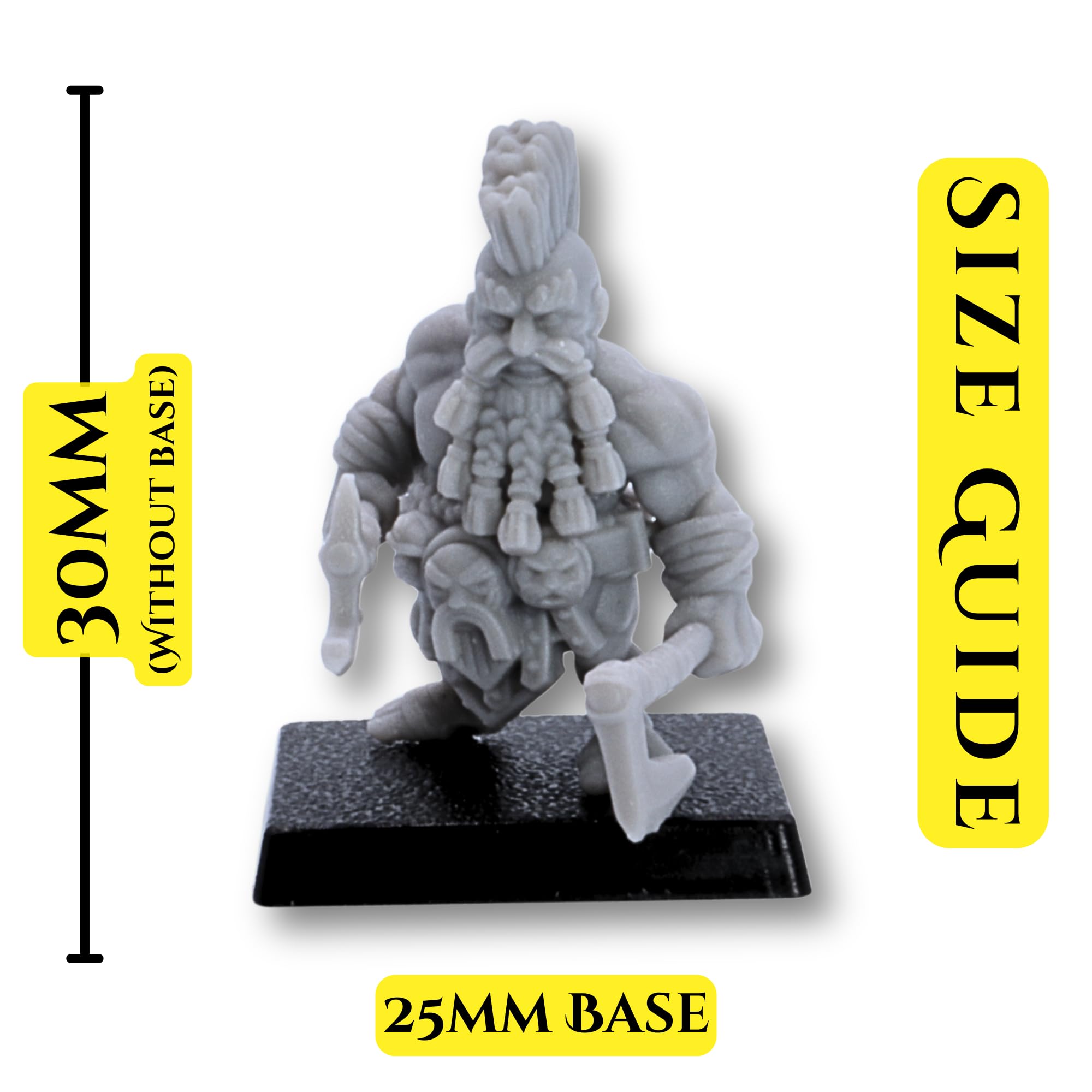Forged Terrain Dwarf Slayers Berserkers - 16 Miniatures for DnD & Wargaming, Grey, 3cm - Image 2