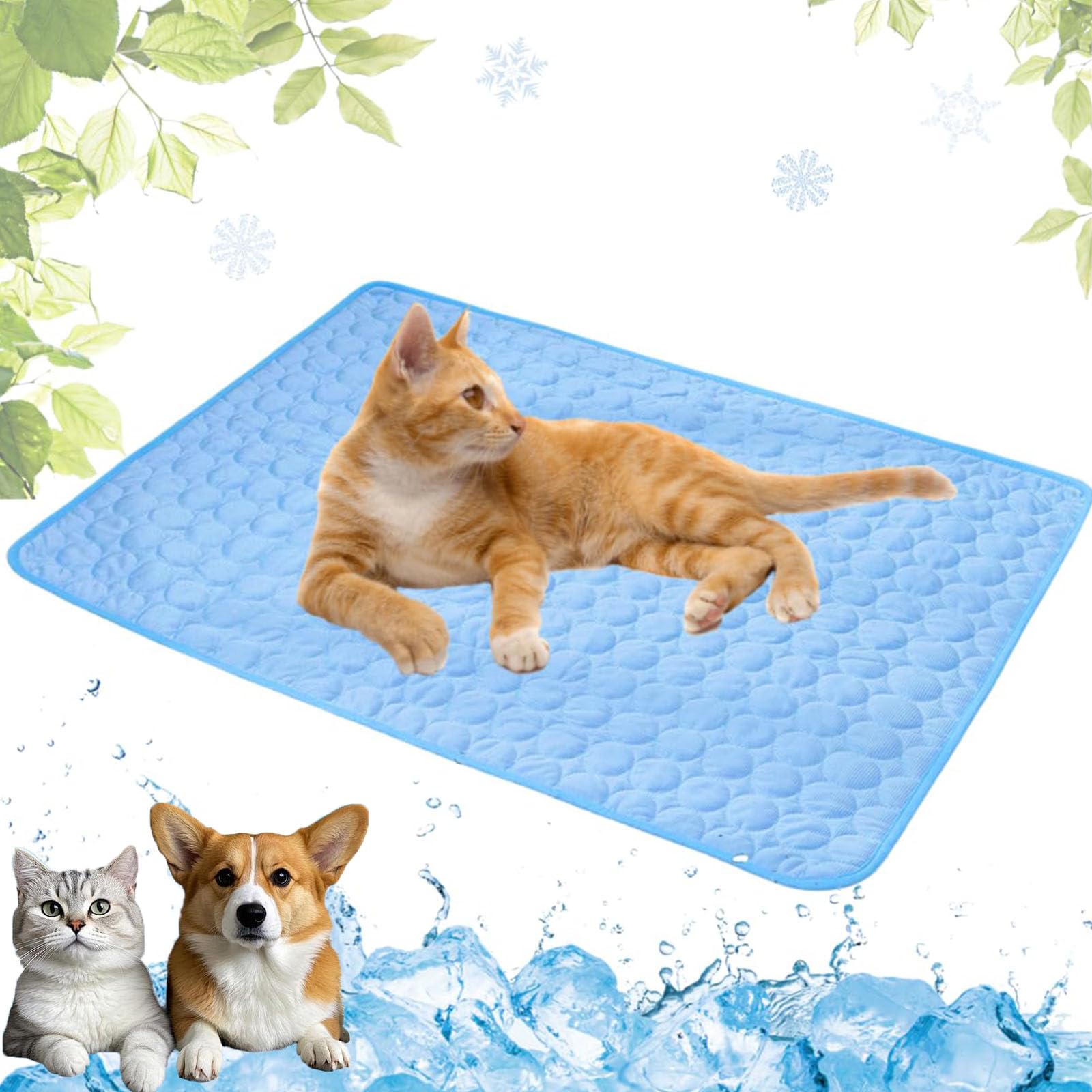 JOOTUEPO Dog Cooling Mat, Soft Thick Foam Supportive Gel Self Cooling Pad for Dogs & Cats in Summer
