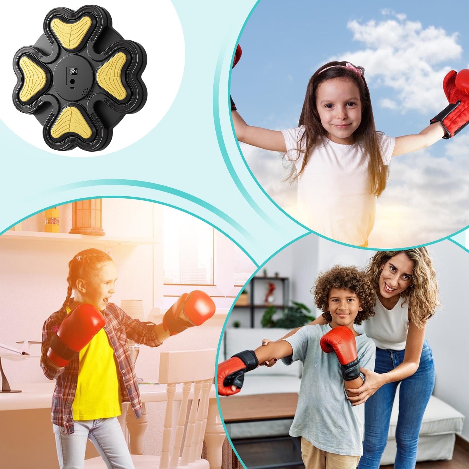 Macchina da boxe | Attrezzatura intelligente per allenamento sportivo – Punzonatrice | per casa, palestra, ufficio, adulti e bambini